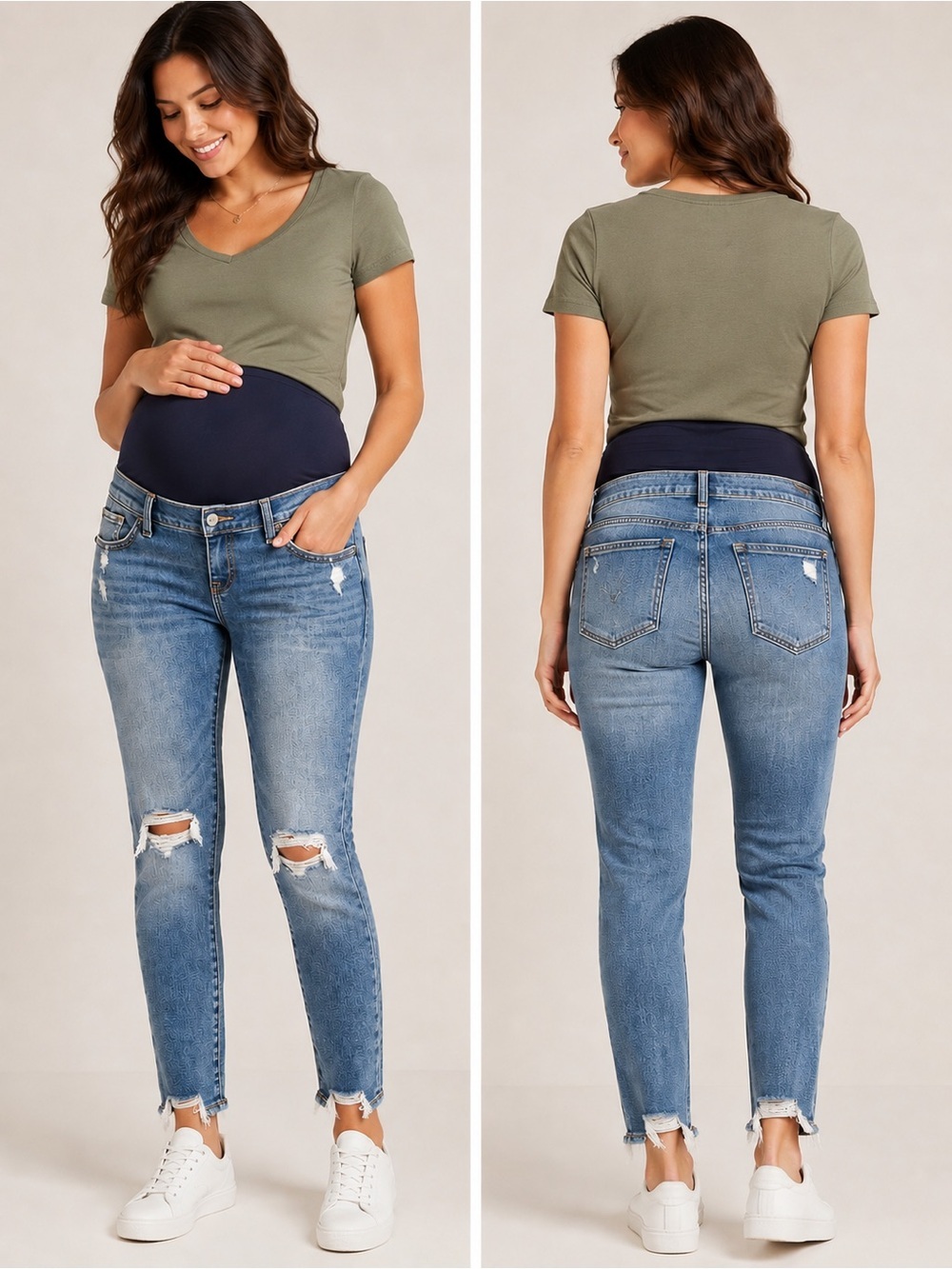 Abercrombie & Fitch The Super Skinny Ankle Jeans | Distressed Med Wash | 0s